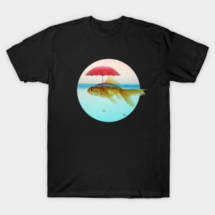 Goldfish Red Umbrella T-Shirt